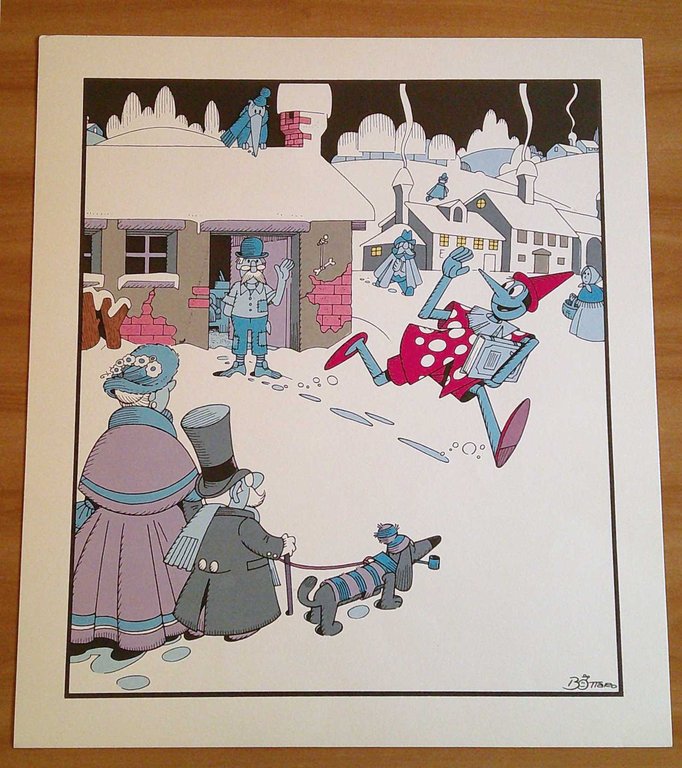 PORTFOLIO PINOCCHIO di BOTTARO con 4 Tavole - TIRATURA LIMITATA