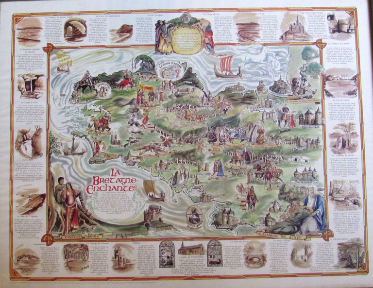 Poster LA BRETAGNE ENCHANTEE Foret de Broceliand, Re Arthur, Merlin, … | Immagine Gallery 1