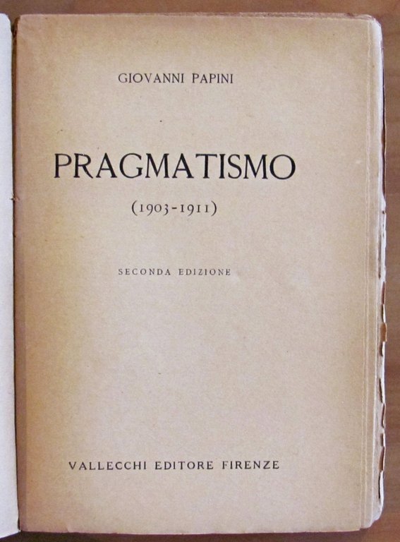 PRAGMATISMO (1903-1911)