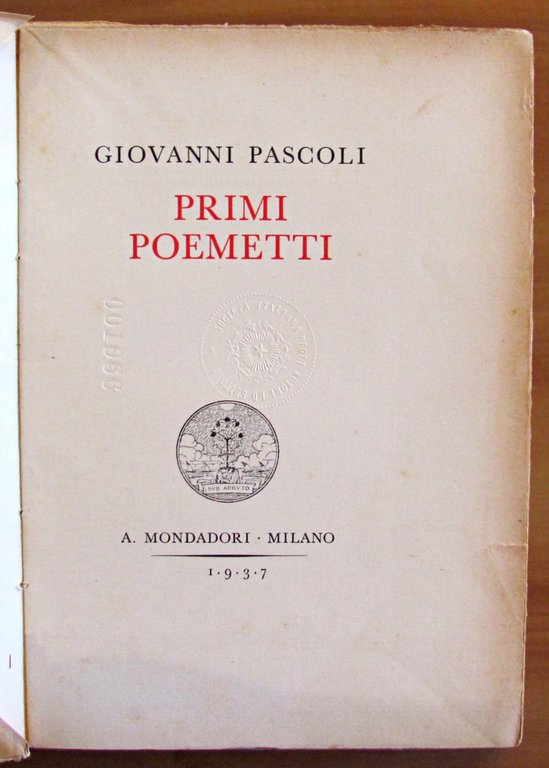 PRIMI POEMETTI