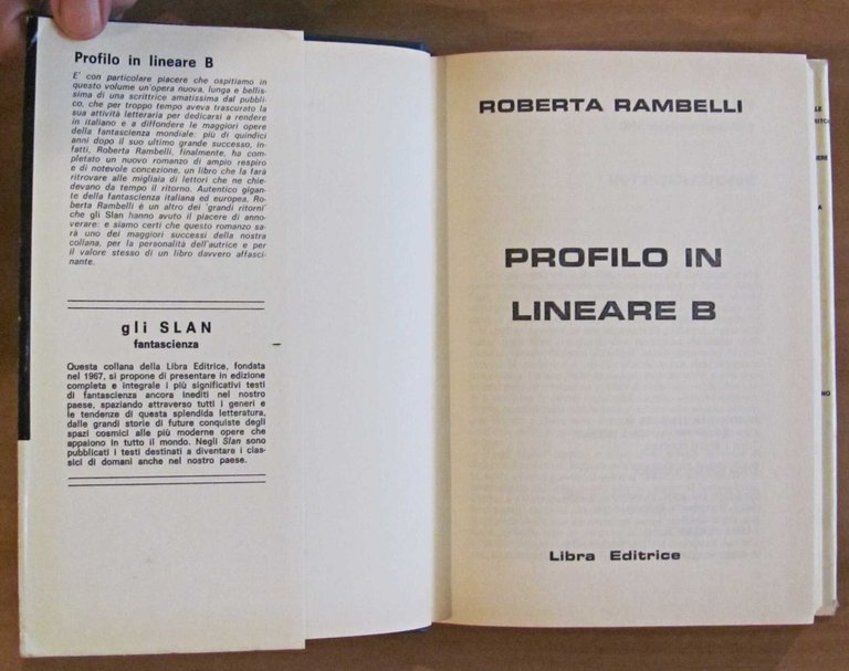 PROFILO LINEARE B - Collana Gli SLAN N.52, I ed. …