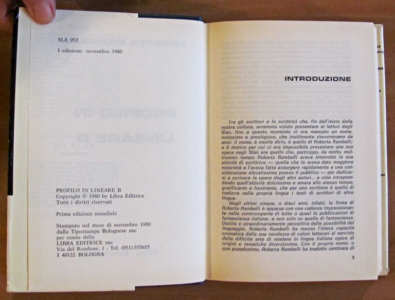 PROFILO LINEARE B - Collana Gli SLAN N.52, I ed. …