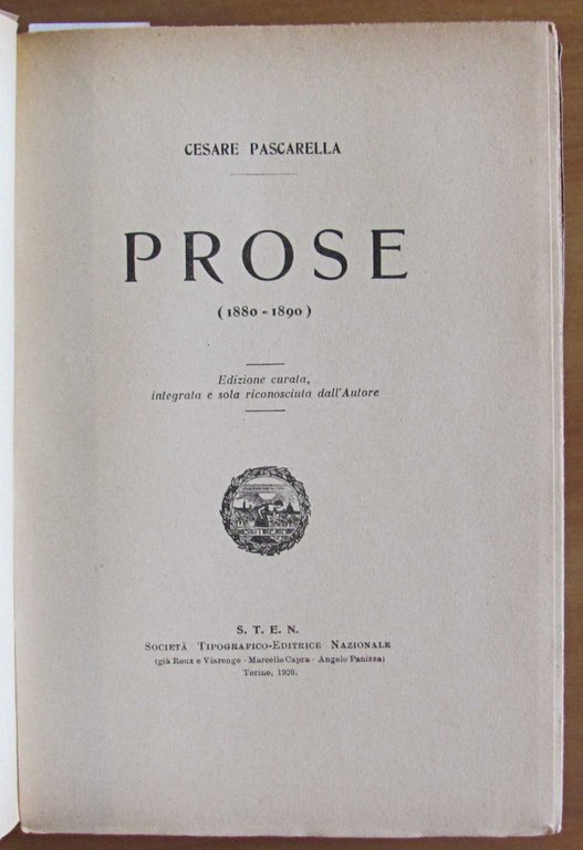PROSE (1880 - 1890) | Immagine Gallery 2