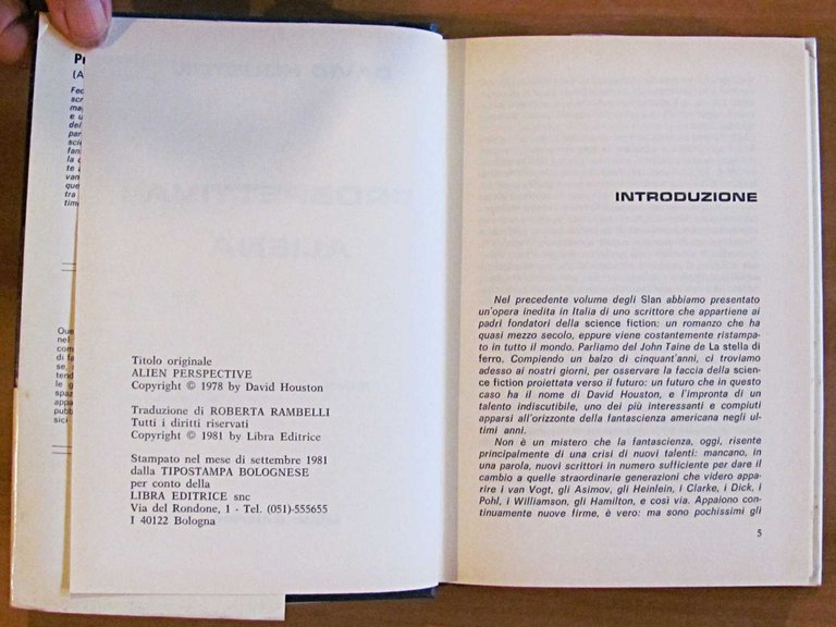 PROSPETTIVA ALIENA - Collana Gli Slan N.59, I ed. 1981