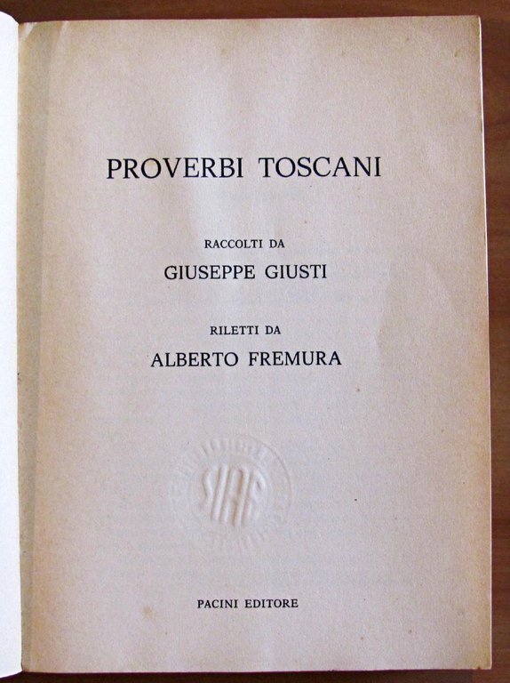 PROVERBI TOSCANI