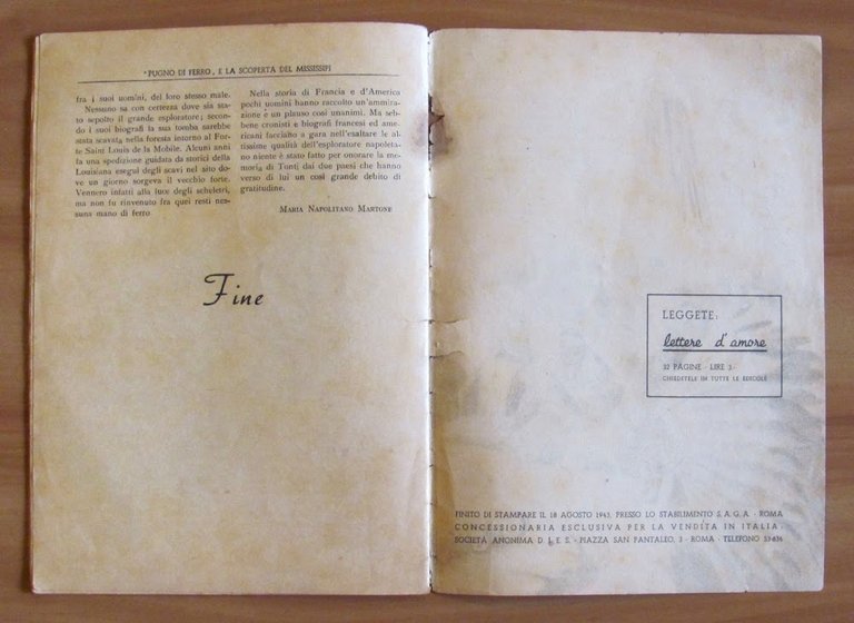 PUGNO DI FERRO e la scoperta del Mississipì, 1943