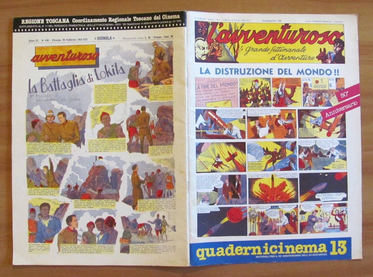 QUADERNICINEMA 13 - Materiali per il 50^ Anniversario dell'AVVENTUROSO, 1984