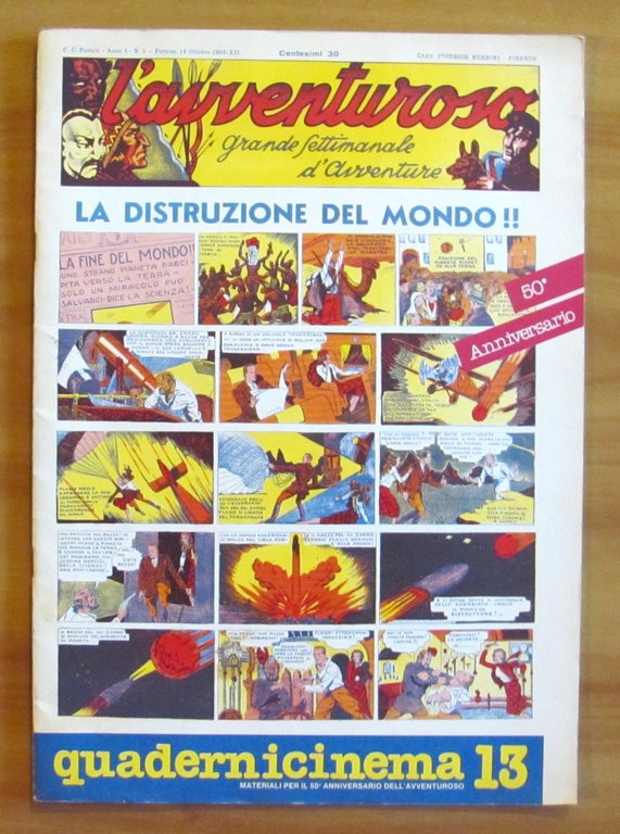 QUADERNICINEMA 13 - Materiali per il 50^ Anniversario dell'AVVENTUROSO, 1984