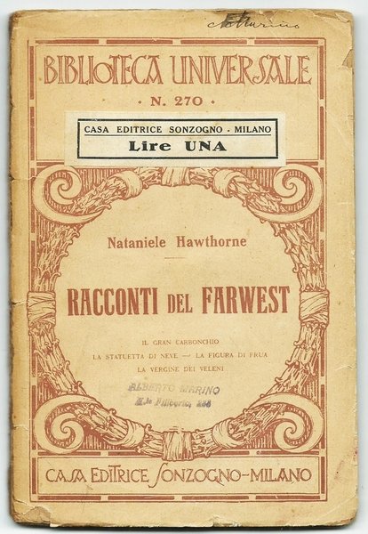 RACCONTI DEL FARWEST - Collana "Biblioteca Universale" N.270