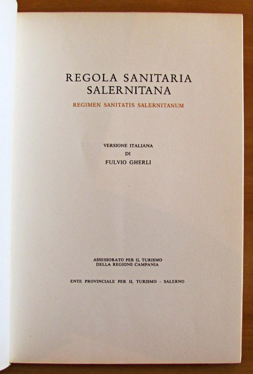 REGOLA SANITARIA SALERNITANA - REGIMEN SANITATIS SALERNITANUM