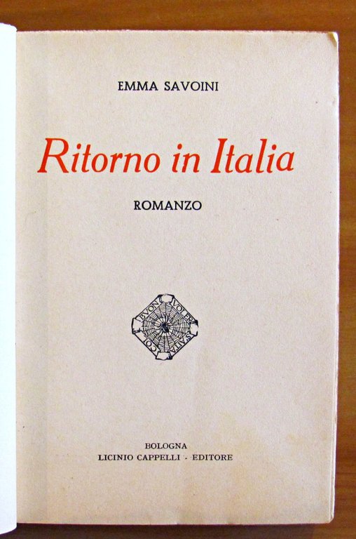 RITORNO IN ITALIA
