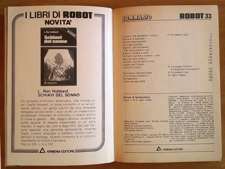 Rivista di Fantascienza ROBOT Raccolta N.18, 1976