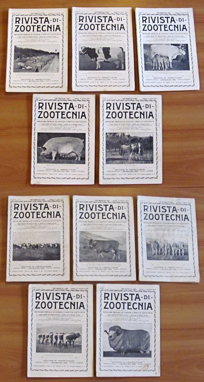 RIVISTA DI ZOOTECNICA - Annata Completa 1933 (1/12 meno N.2 …