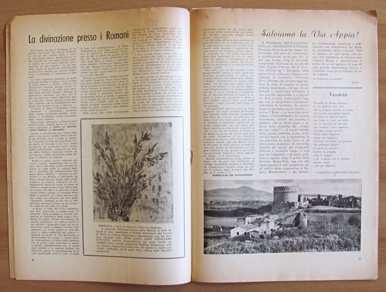 Rivista IL PALATINO Lotto di 6 Fascicoli, 1955 N.1/10 (-N.8) …