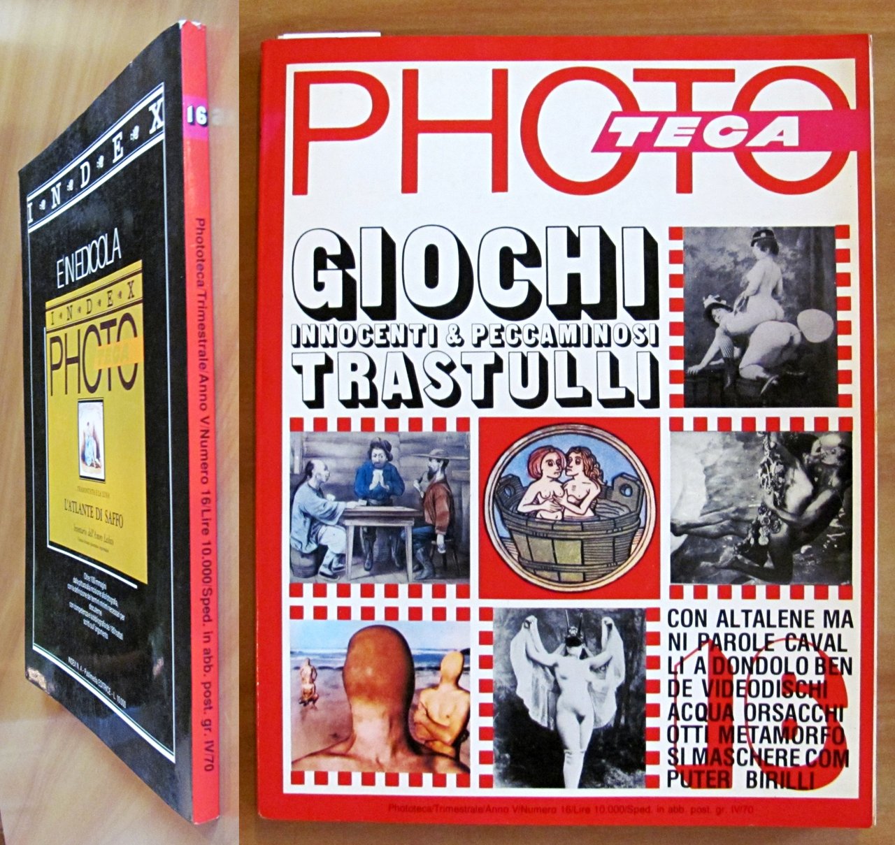 Rivista PHOTOTECA - GiOCHI INNOCENTI E PECCAMINOSI TRASTULLI, 1984