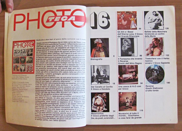 Rivista PHOTOTECA - GiOCHI INNOCENTI E PECCAMINOSI TRASTULLI, 1984
