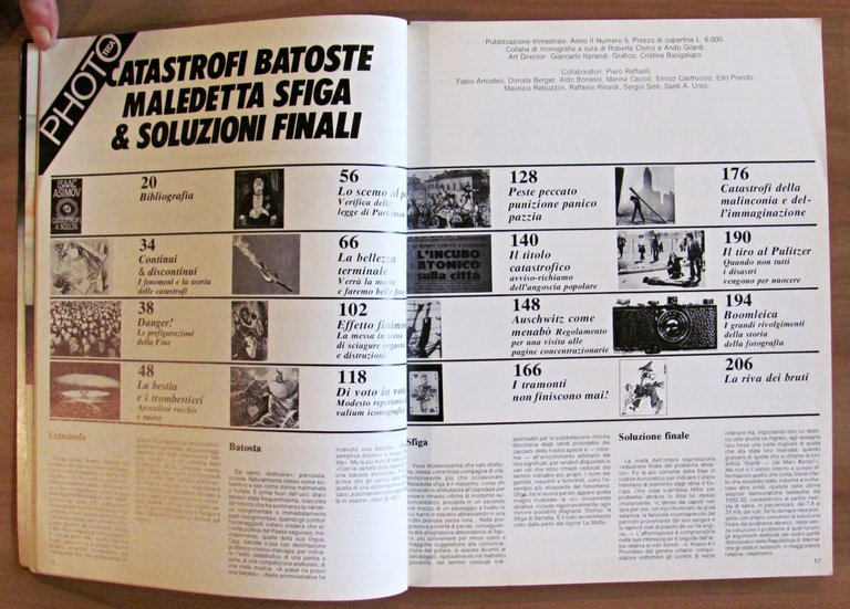 Rivista PHOTOTECA N.5 - CATASTROFI BATOSTE MALEDETTA SFIGA E SOLUZIONI …