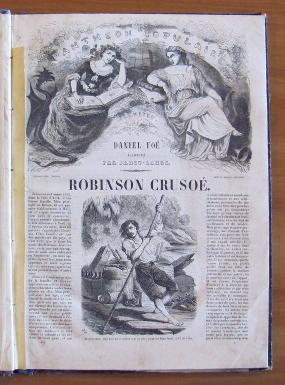 ROBINSON CRUSOE - fine '800 ill. JANET LANGE