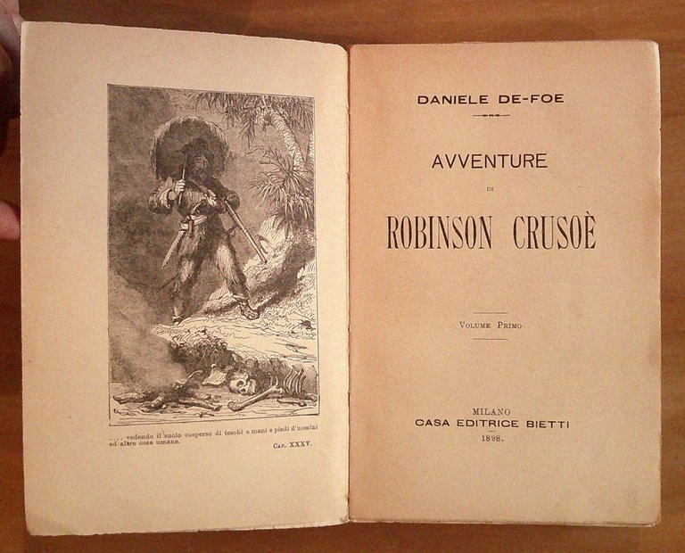 ROBINSON CRUSOE' - Volumi I e II Completo, 1898 e …