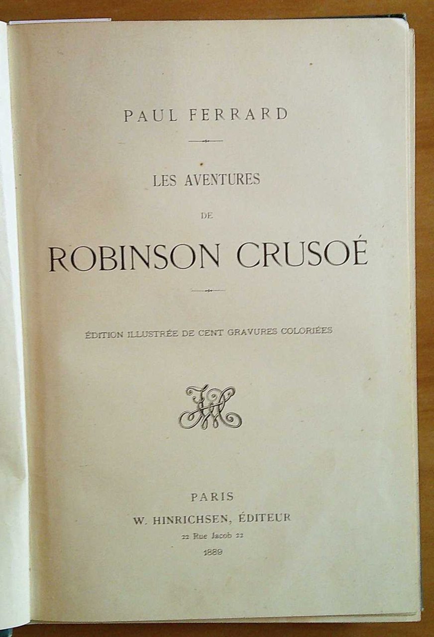 ROBINSON CRUSOE', 1889 - ill. SCHAEFER