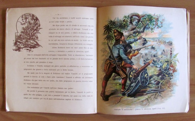 ROBINSON CRUSOE, 1890 ca. con Tavole Cromolitografiche