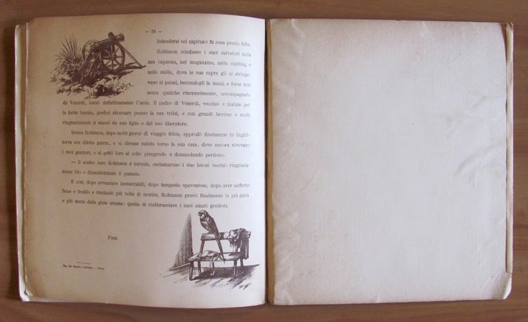 ROBINSON CRUSOE, 1890 ca. con Tavole Cromolitografiche