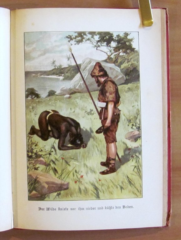 ROBINSON CRUSOE, 1899 Cromolito di Flashar