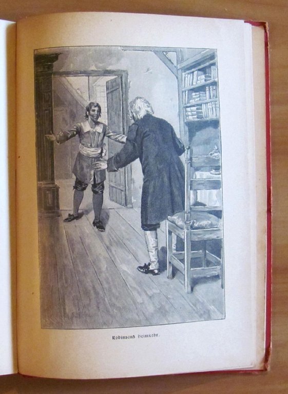 ROBINSON CRUSOE, 1899 Cromolito di Flashar