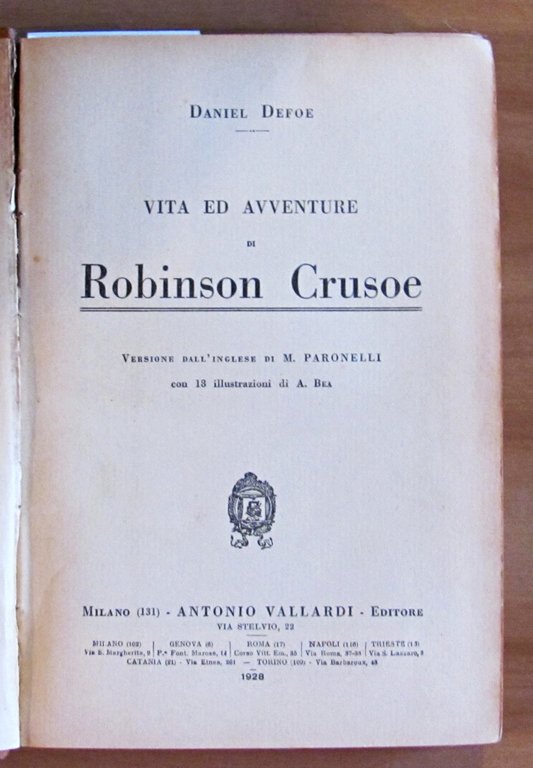 ROBINSON CRUSOE, 1928 - ill. A. BEA