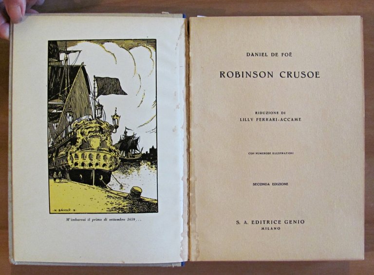 ROBINSON CRUSOE, 1936 - ill. SAVELY