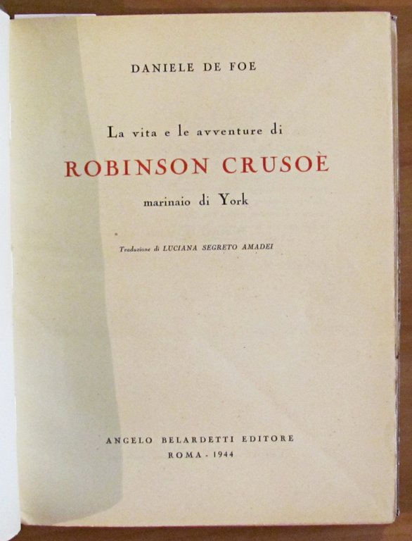 ROBINSON CRUSOE', 1944