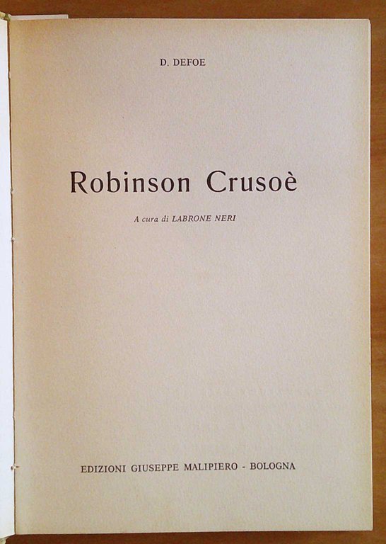ROBINSON CRUSOE', 1954 - ill. MATTIOLI