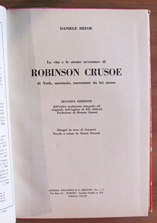 ROBINSON CRUSOE, anni '60 - ill. GAVARNI e POCOCK