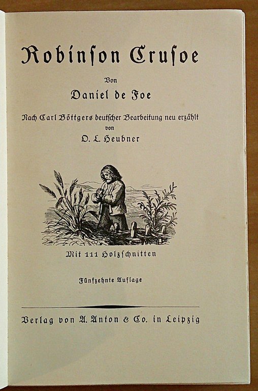 ROBINSON CRUSOE, fine '800 con 111 xilografie