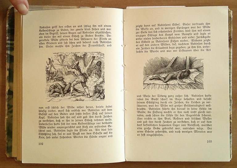 ROBINSON CRUSOE, fine '800 con 111 xilografie