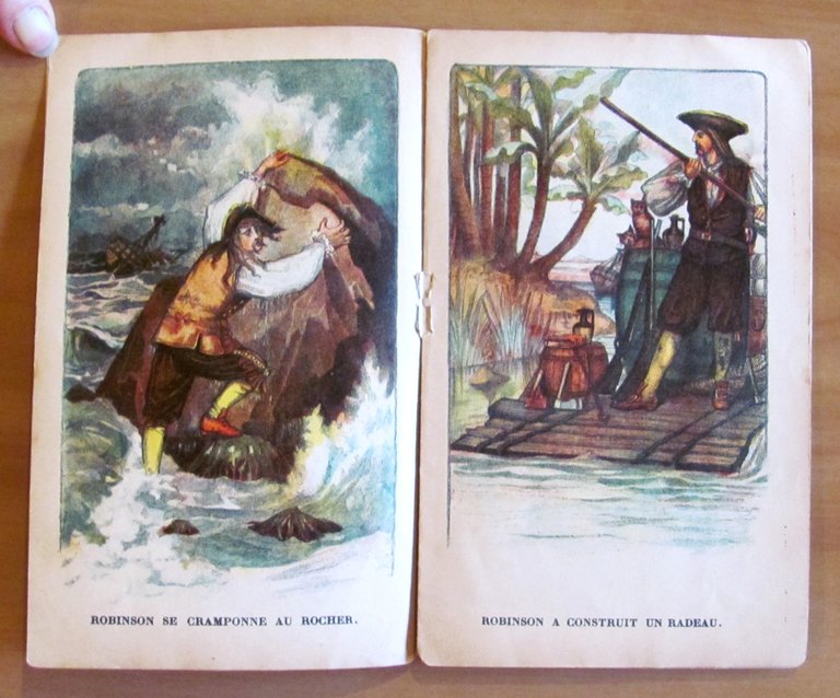 ROBINSON CRUSOE, fine '800 con 4 Cromolitografie