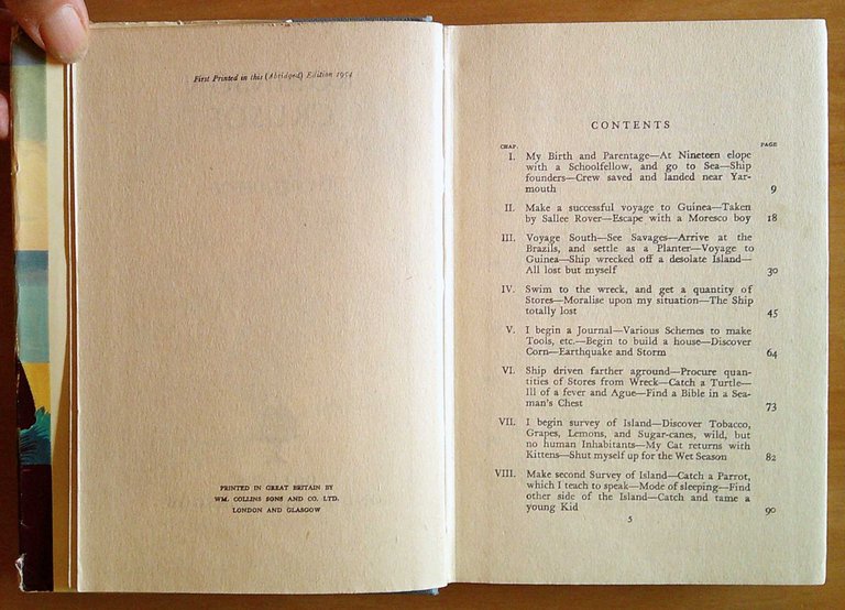 ROBINSON CRUSOE, I ed. Abridged 1954