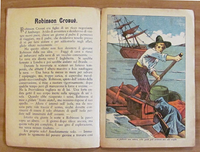 ROBINSON CRUSOE', primi '900 - Illustrato - RARO