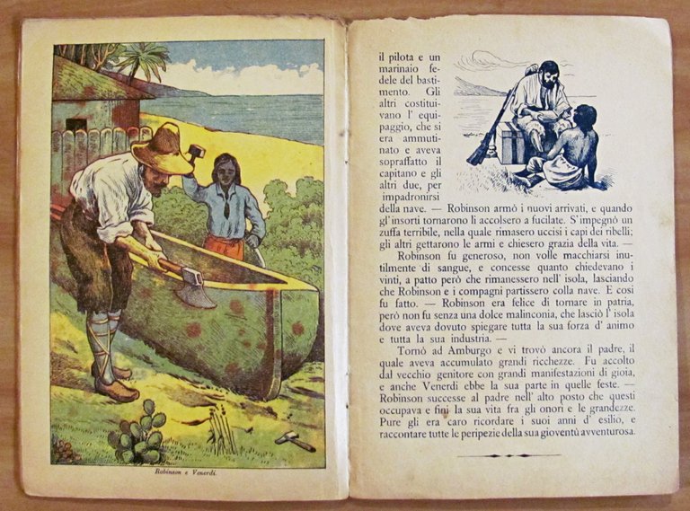 ROBINSON CRUSOE', primi '900 - Illustrato - RARO
