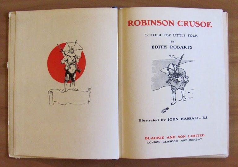 ROBINSON CRUSOE Retold for Little Folk - ill. HASSALL