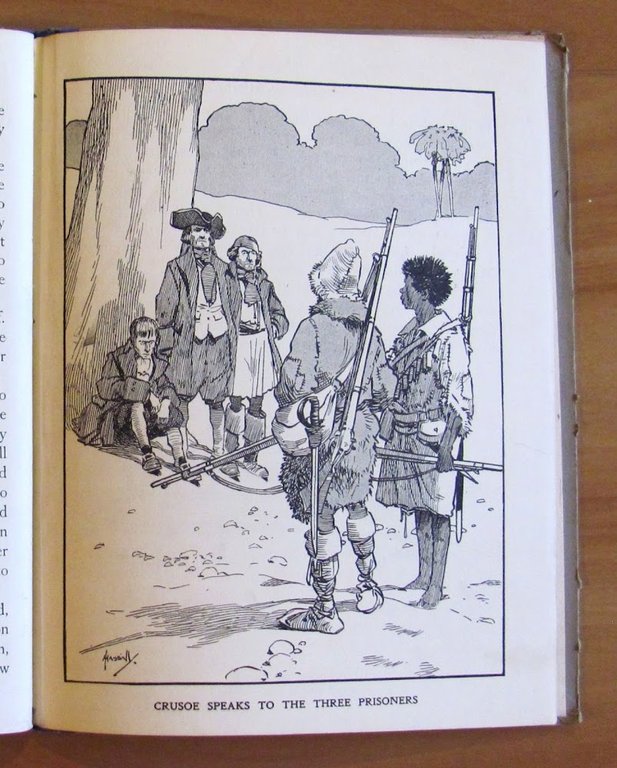 ROBINSON CRUSOE Retold for Little Folk - ill. HASSALL