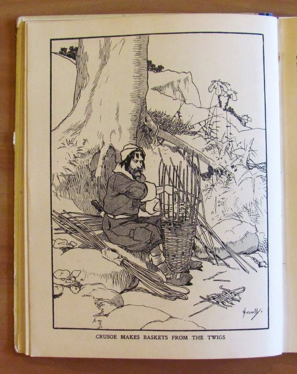 ROBINSON CRUSOE Retold for Little Folk - ill. HASSALL