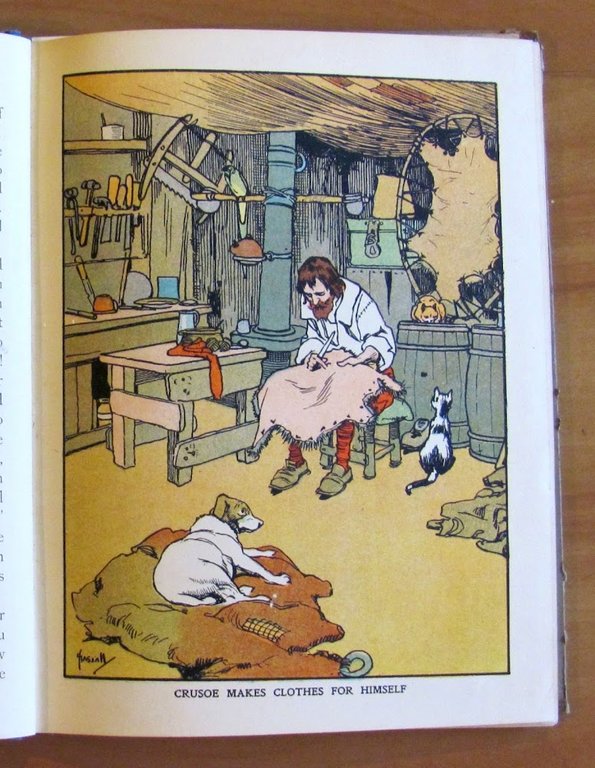 ROBINSON CRUSOE Retold for Little Folk - ill. HASSALL