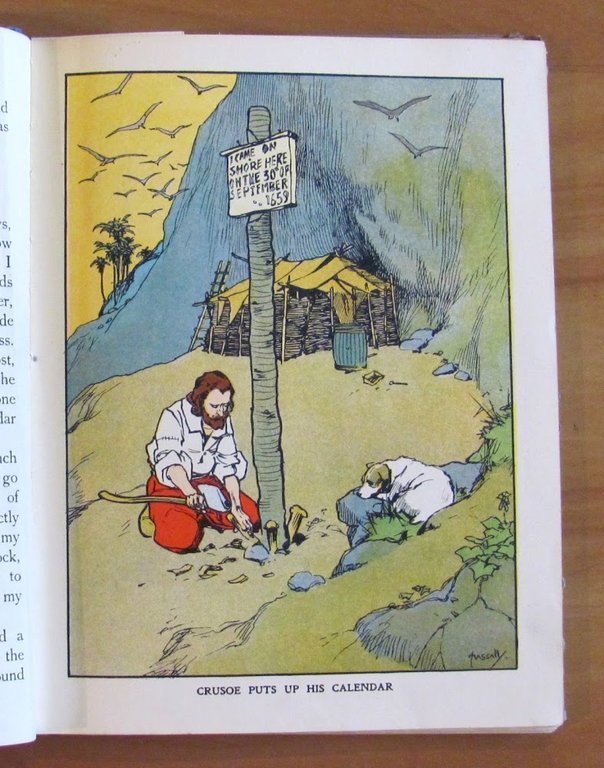 ROBINSON CRUSOE Retold for Little Folk - ill. HASSALL