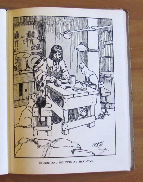 ROBINSON CRUSOE Retold for Little Folk - ill. HASSALL