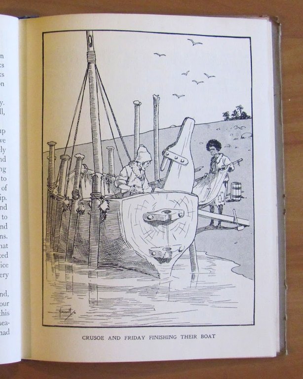 ROBINSON CRUSOE Retold for Little Folk - ill. HASSALL
