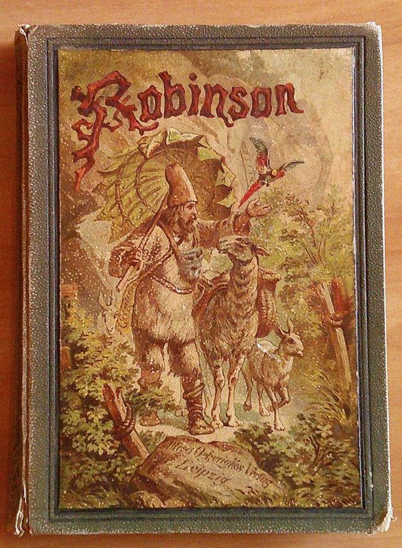 ROBINSON KRUSOE, 1880 circa con 5 Cromolito