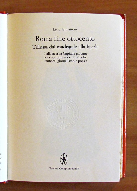 ROMA FINE OTTOCENTO - Trilussa dal madrigale alla favola - …