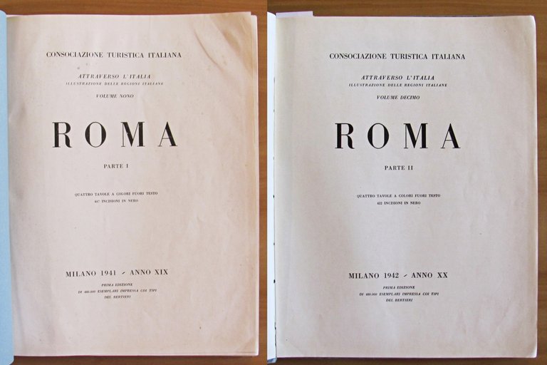 ROMA in 2 Volumi - Parte Prima e Parte Seconda, …
