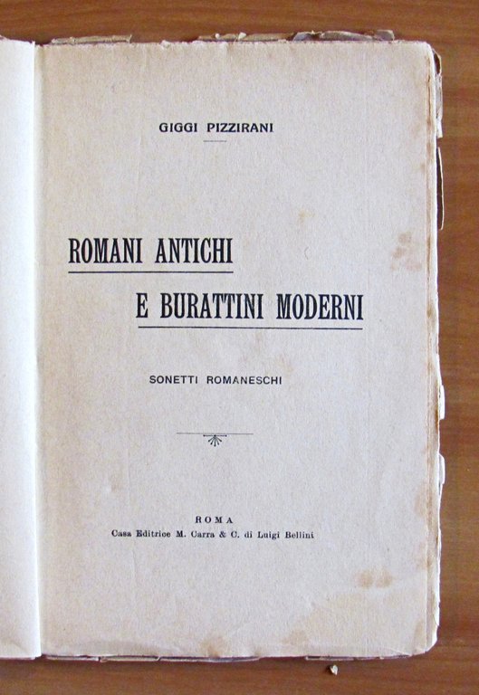 ROMANI ANTICHI... E BURATTINI MODERNI - Sonetti Romaneschi